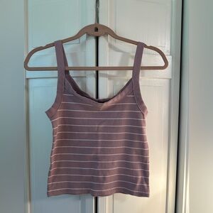 Forever 21 Mauve Striped Tee